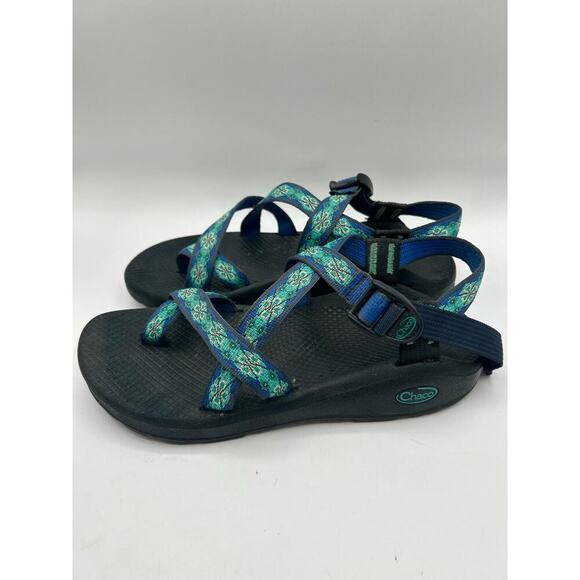 Chaco Z Cloud 2 Sandals Aqua Blue/Black Hiking Comfort J105548 - WMNS Sz 9 - Picture 7 of 10